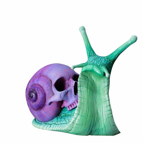 Snail Skull Sculpture Gothic Decoration Snail Statue