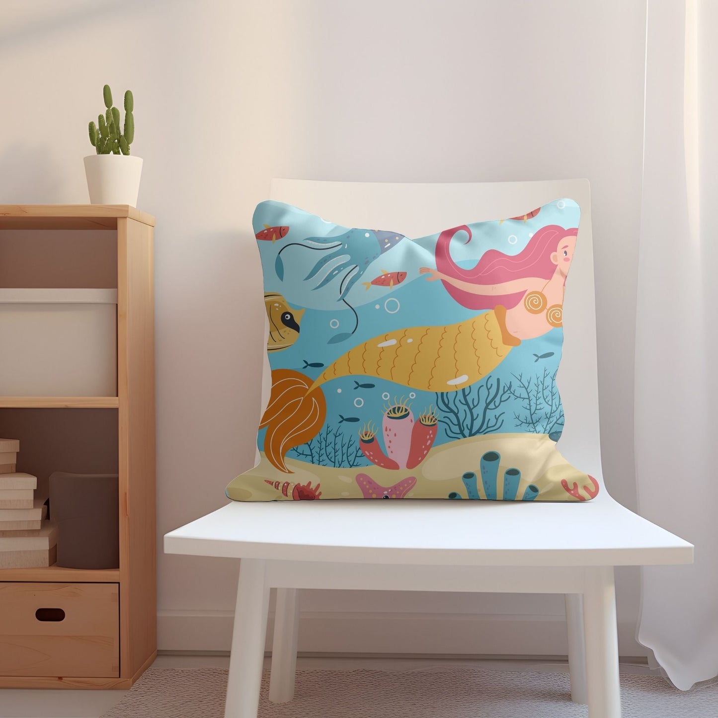 Beautiful Mermaid Baby Room Pillow