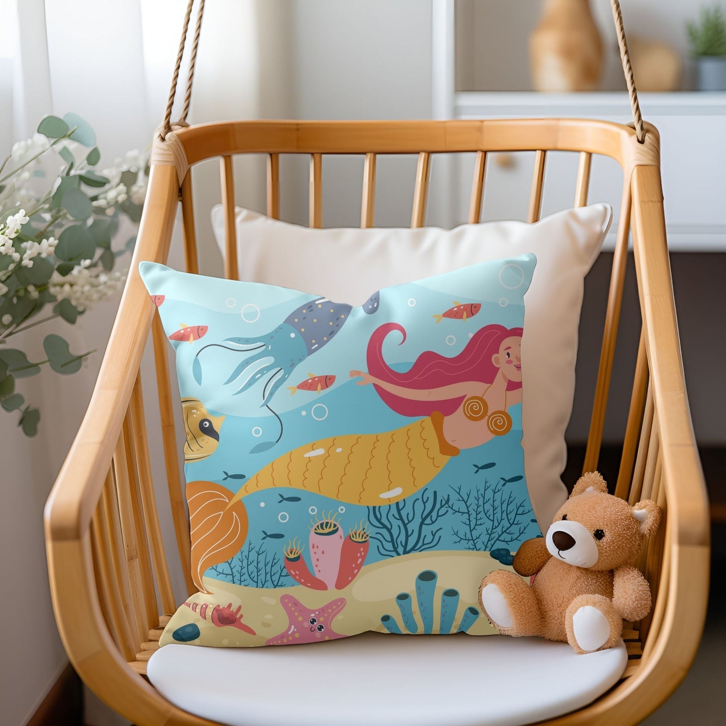 Beautiful Mermaid Baby Room Pillow