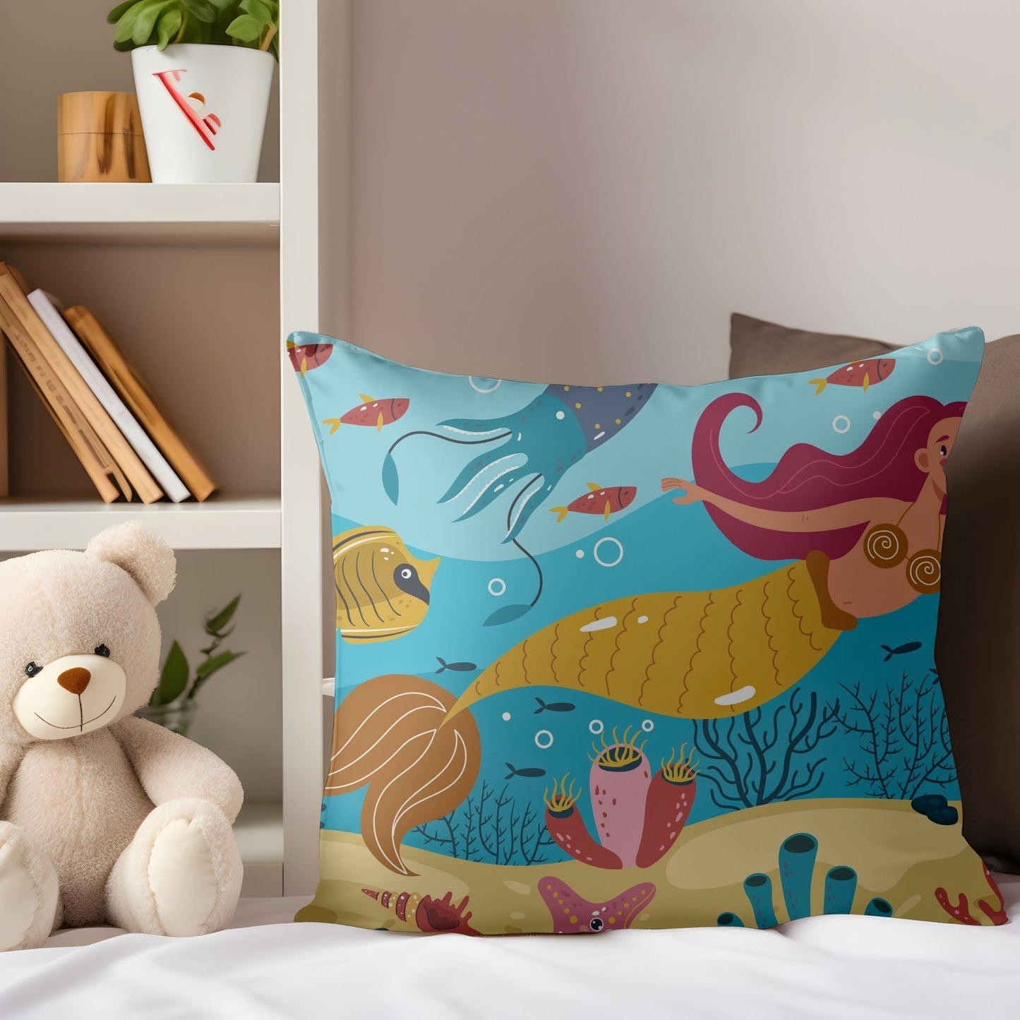 Beautiful Mermaid Baby Room Pillow