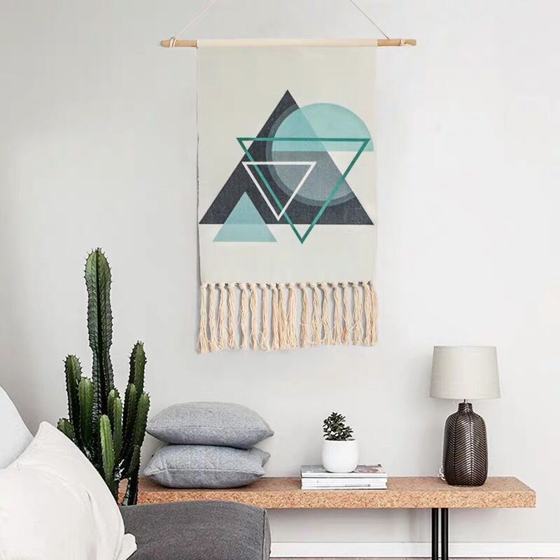 Sunlight Horizon Handwoven Tassel Tapestry