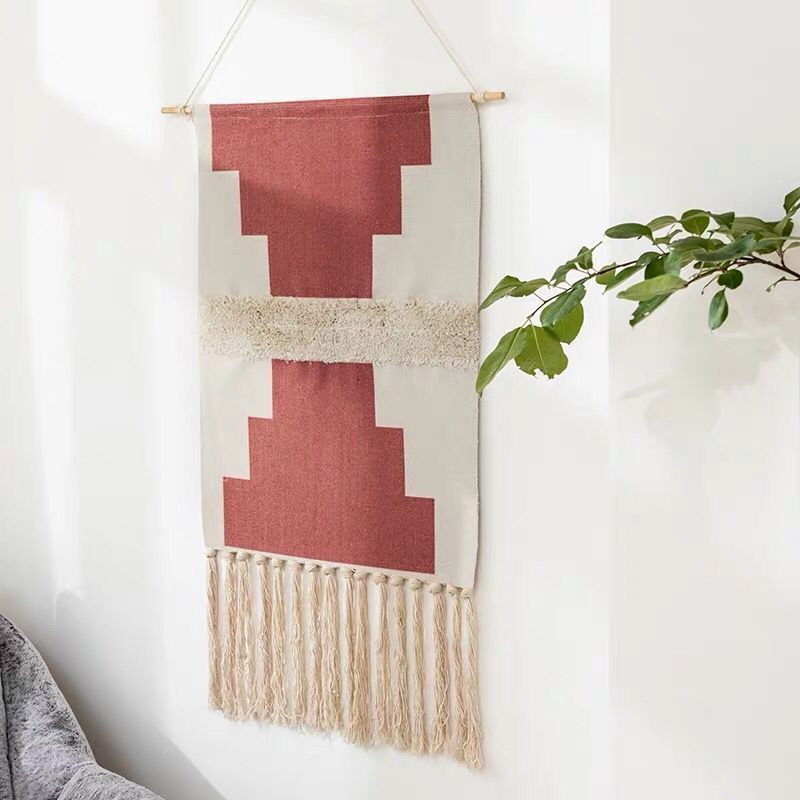 Sunlight Horizon Handwoven Tassel Tapestry