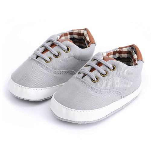 Solid color casual lace soft bottom baby canvas shoes baby shoes