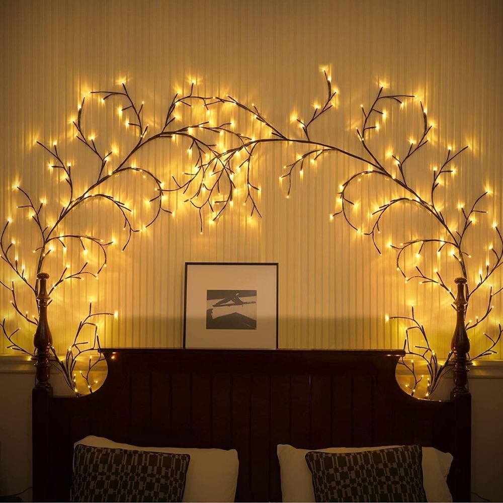 96 LED Willow Vine Lights Bendable Birch Tree 8 Modes