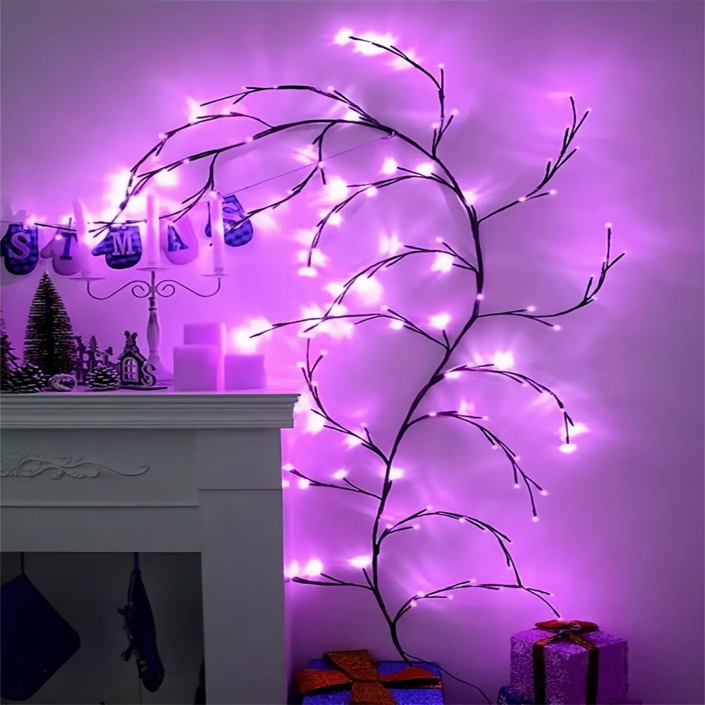 96 LED Willow Vine Lights Bendable Birch Tree 8 Modes