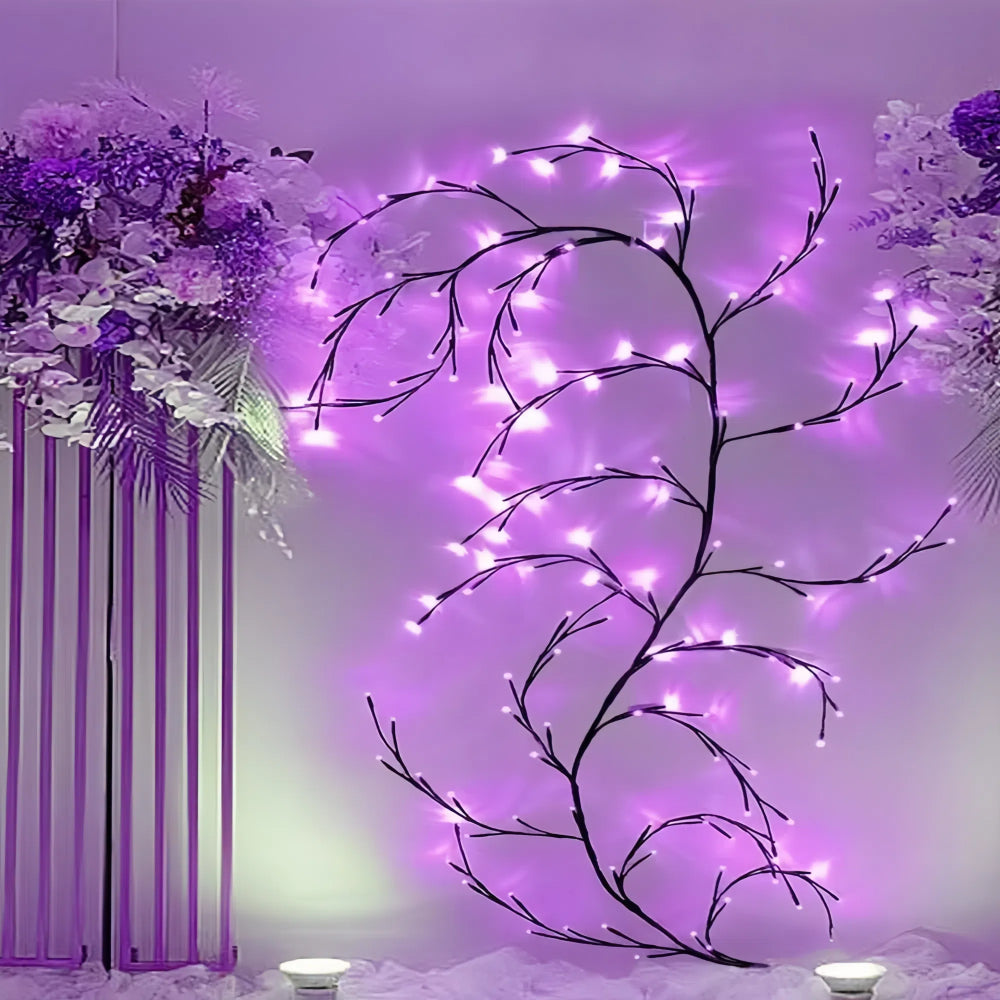 96 LED Willow Vine Lights Bendable Birch Tree 8 Modes