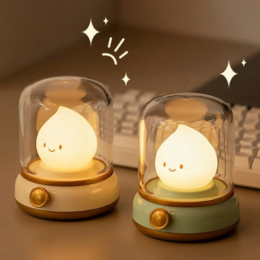 Mini Desktop LED Cute Night Lamp USB Rechargeable Portable Cartoon Table Lamp