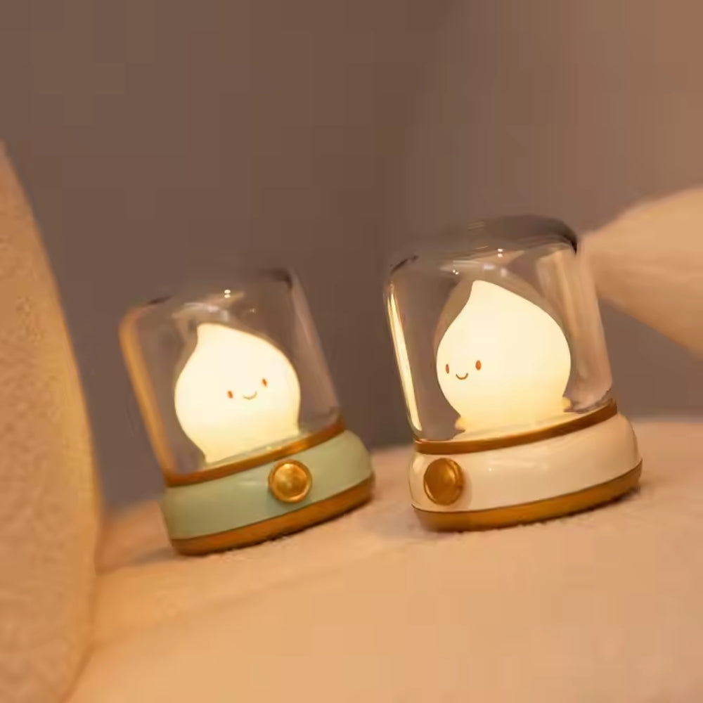 Mini Desktop LED Cute Night Lamp USB Rechargeable Portable Cartoon Table Lamp