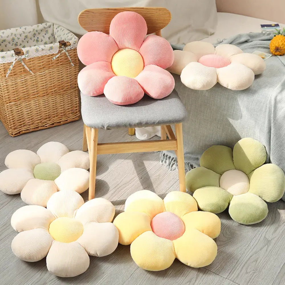 Colorful Flowers Plush Pillow Plant Petal Cushion Stuffed Toys