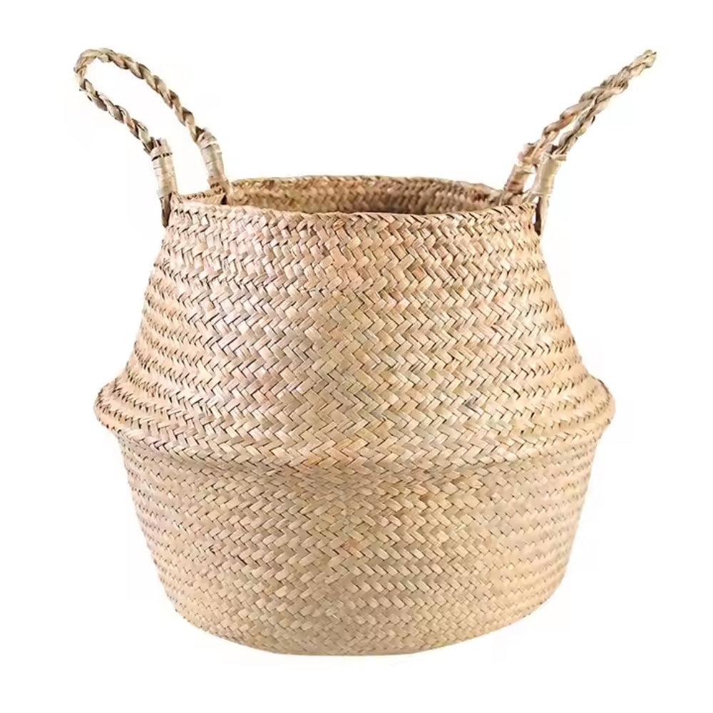 Nordic Style Seaweed Wicker Basket for Home Storage