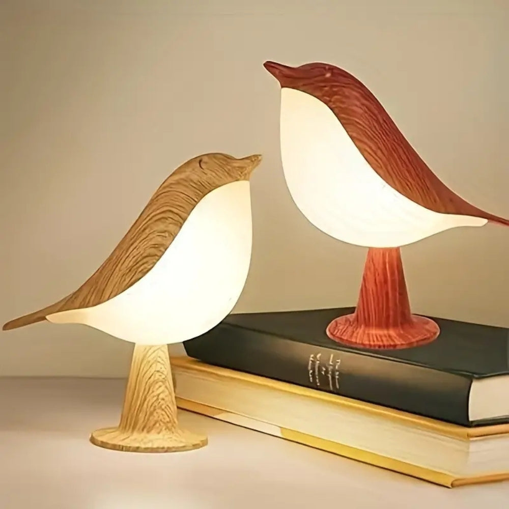 LED Night Light 3 Colors Touch Switch Bedside Light Dimmable Bird Lamps