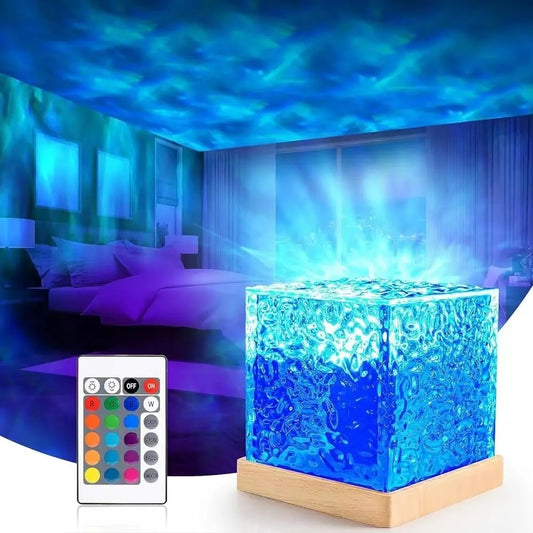 Dynamic Water Ripple Night Light 16 Color Projector Lamp