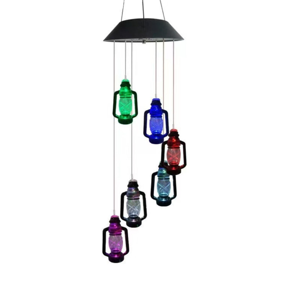 Solar Wind Chime Kerosene Lamp Retro Solar Courtyard Lamp