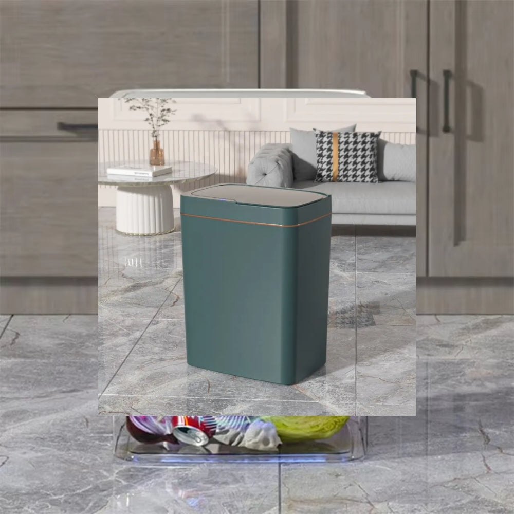 15L Smart Bathroom Trash Bin with Smart Lid