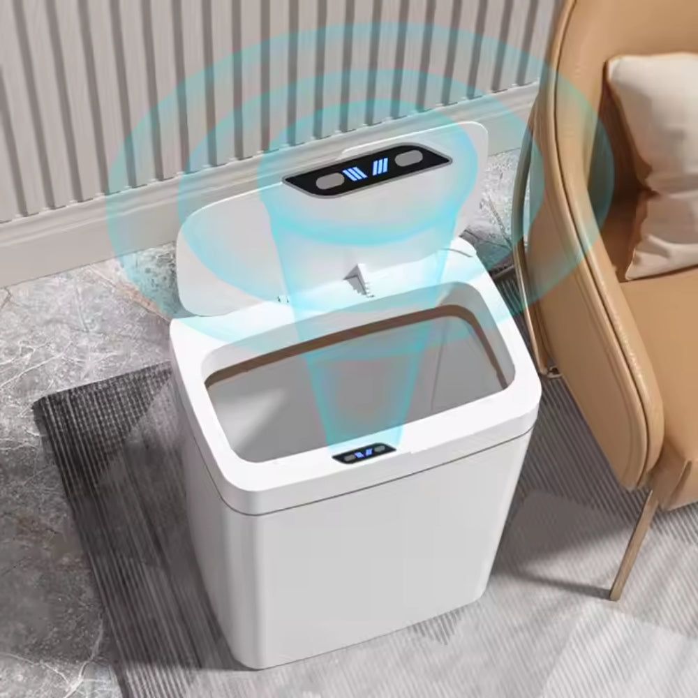 15L Smart Bathroom Trash Bin with Smart Lid