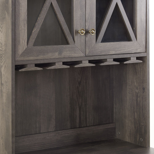 Kitchen Cabinet With Wine Rack In Dining Room