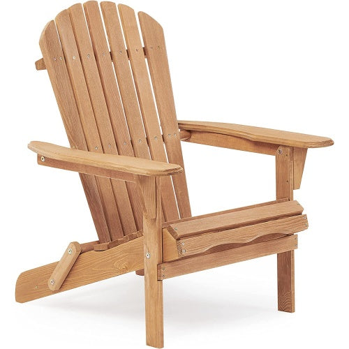 Wooden Outdoor Folding Adirondack Chair 2 Piece Set Of Wooden Lounge