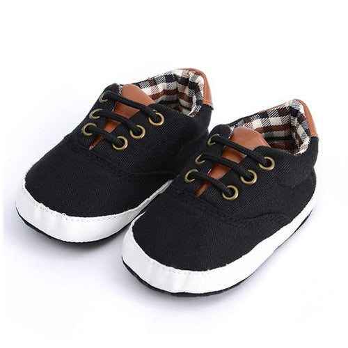 Solid color casual lace soft bottom baby canvas shoes baby shoes