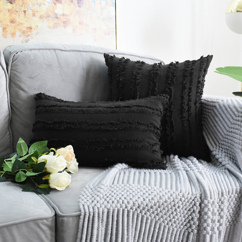 Floral Fringed Sofa Pillowcases