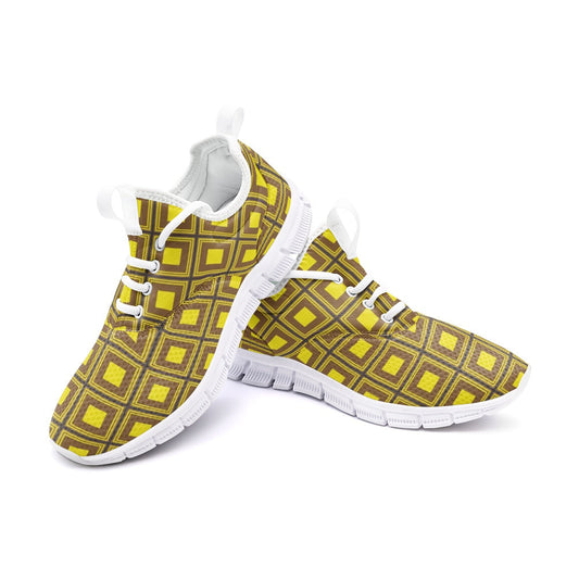 VIPER SHOES STYLE 54TF Abstract Yellow Cube Unisex Lightweight Sneaker