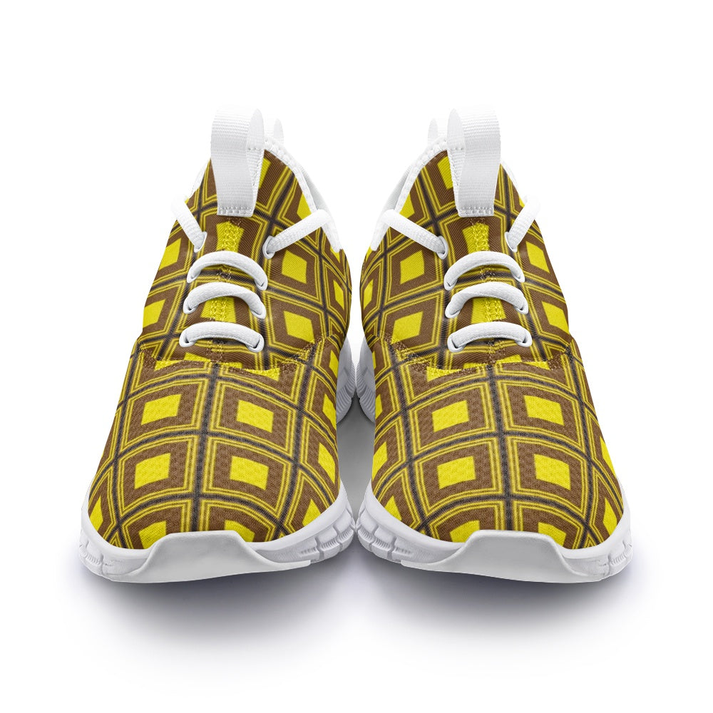 VIPER SHOES STYLE 54TF Abstract Yellow Cube Unisex Lightweight Sneaker