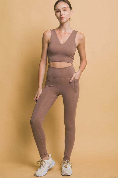 Love Tree High Waist Leggings with Side Pockets