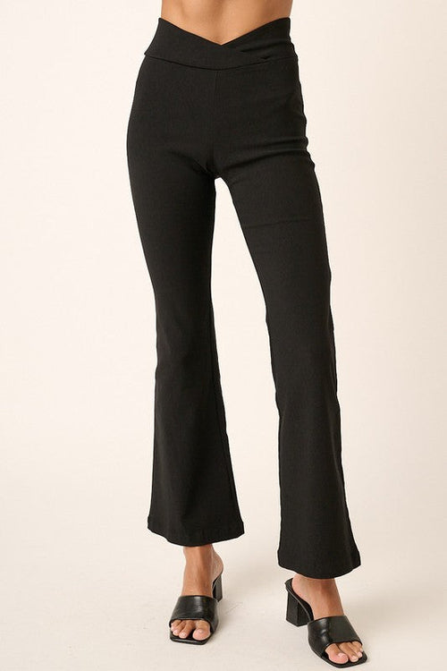 Mittoshop Surplice V Waist Flare Pants