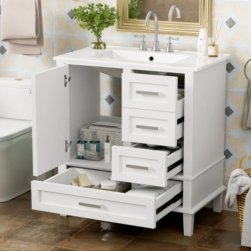 30 Bathroom Vanity , Modern Bathroom Cabinet With Sink Combo Set,