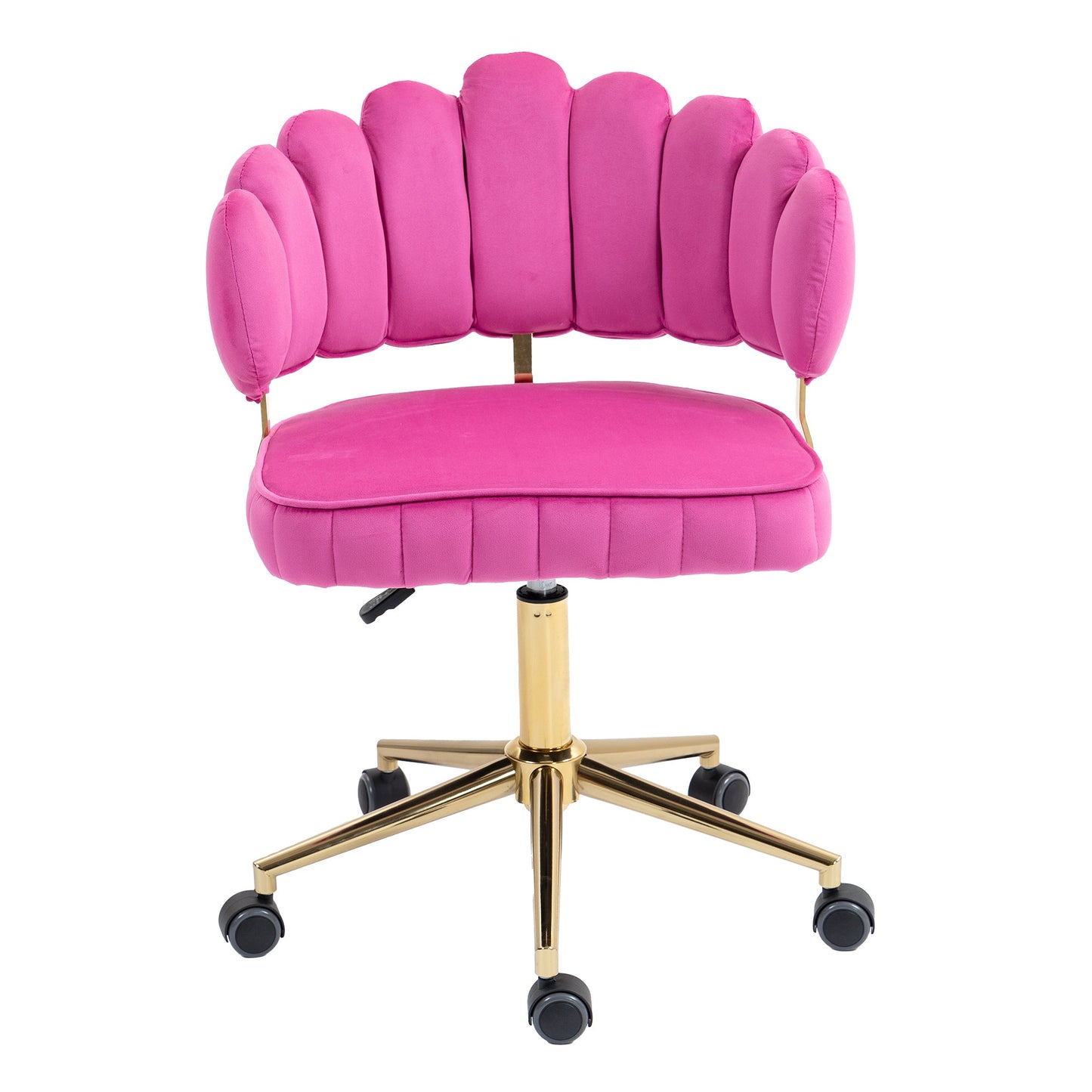 Velvet Home Office Desk Chair, Modern Cute Computer Chair, Wheels