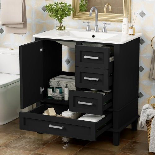 30 Bathroom Vanity , Modern Bathroom Cabinet With Sink Combo Set,