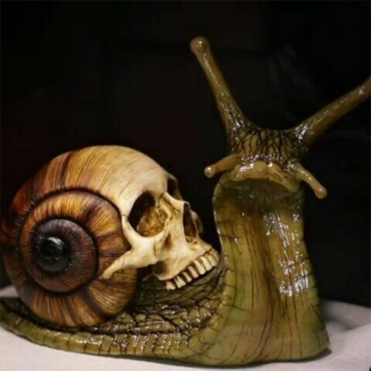 Snail Skull Sculpture Gothic Decoration Snail Statue