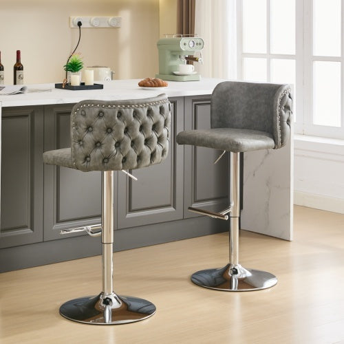 Furniture,Swivel Barstools Adjusatble Seat Height, Modern PU