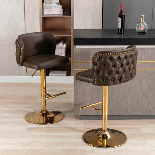 Furniture,Swivel Barstools Adjusatble Seat Height, Modern PU