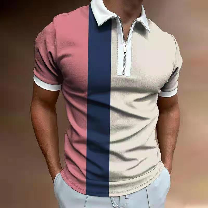 Men's POLO Striped Short Sleeve T-Shirt