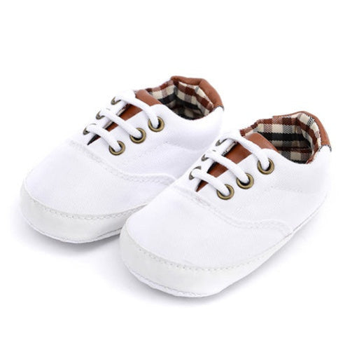 Solid color casual lace soft bottom baby canvas shoes baby shoes