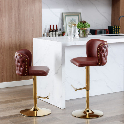 Furniture,Swivel Barstools Adjusatble Seat Height, Modern PU