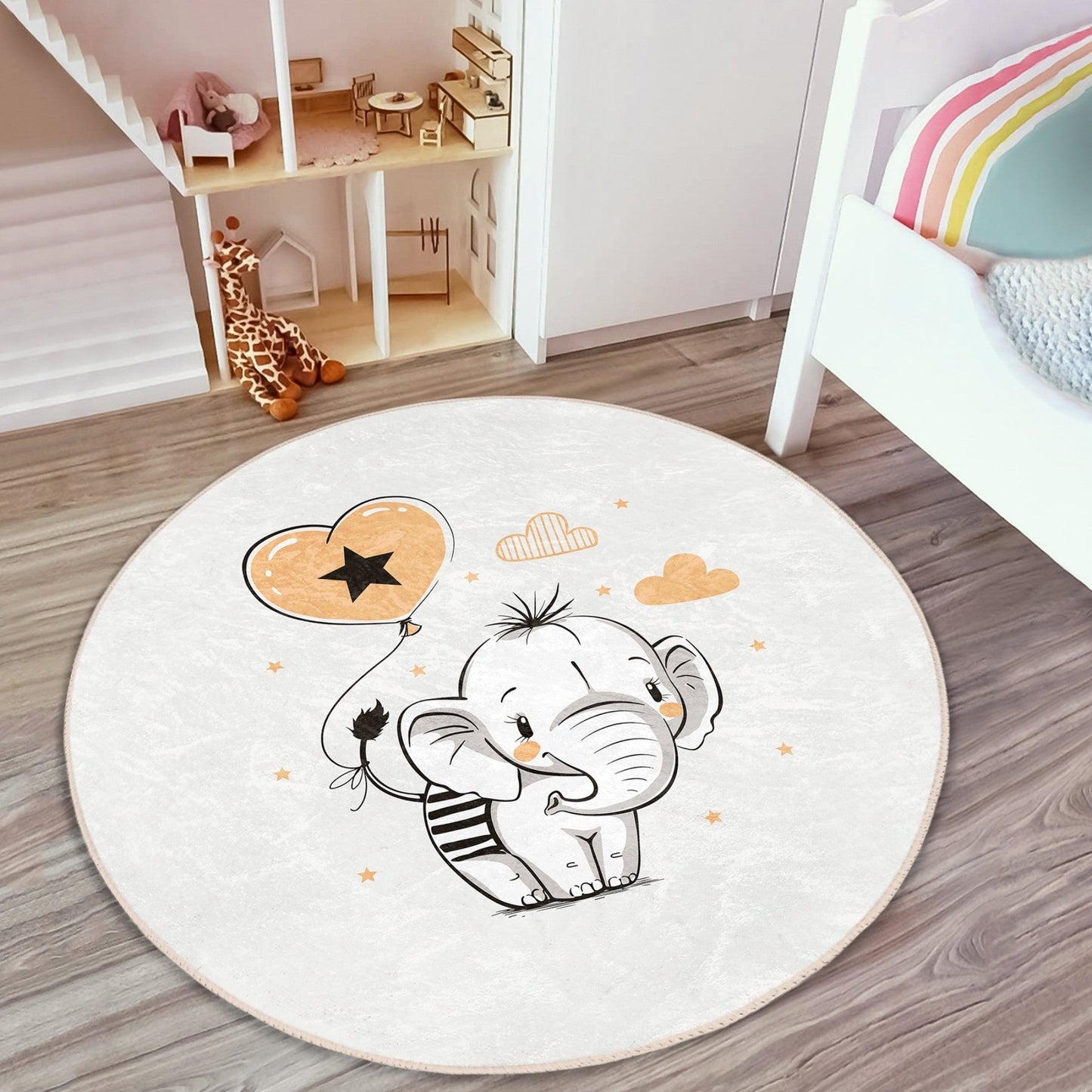 Adorable Baby Elephant Nursery Room Rug | Homeezone