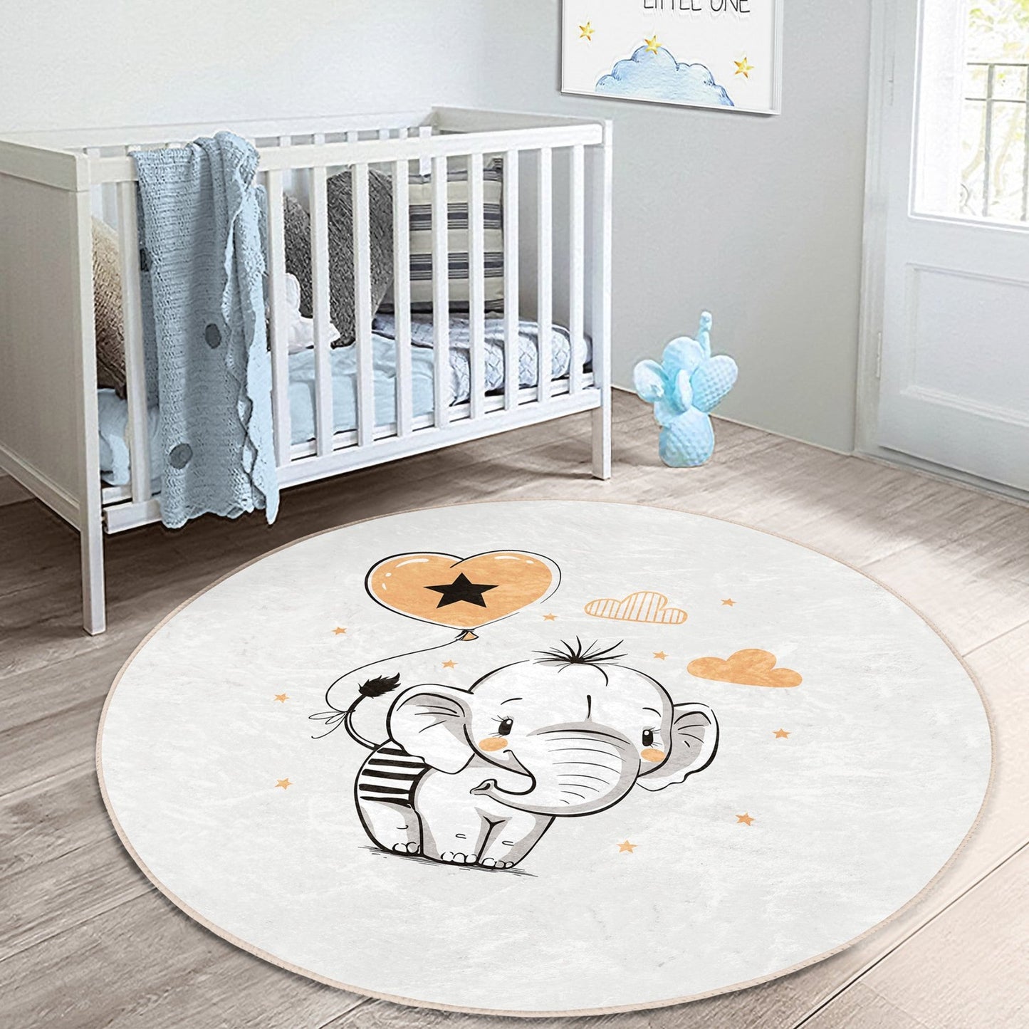 Adorable Baby Elephant Nursery Room Rug | Homeezone