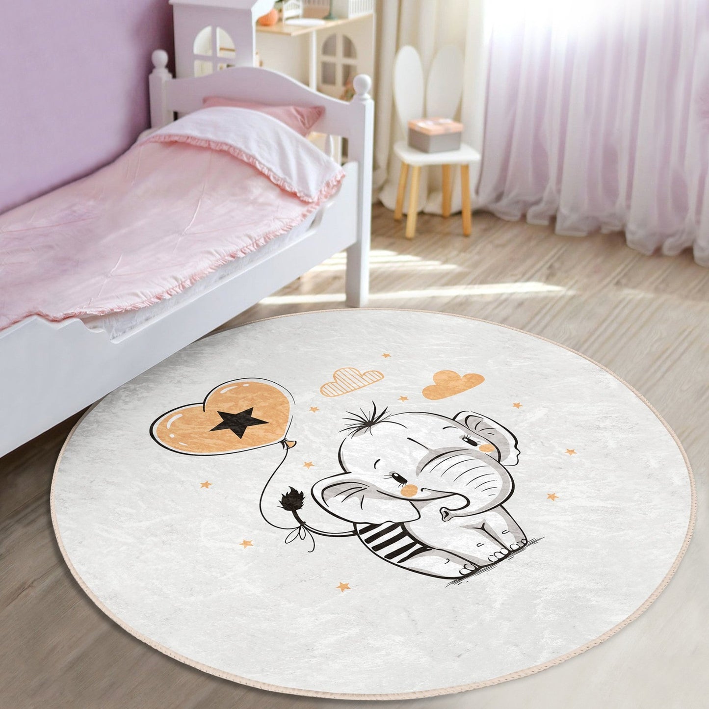 Adorable Baby Elephant Nursery Room Rug | Homeezone