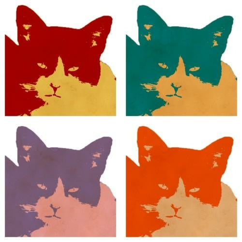 Cats Today 4-Panel Pop Art Coffee Mug