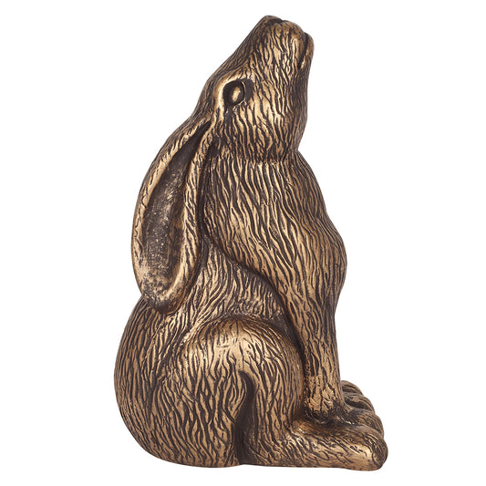 Bronze  Moon Gazing Hare Garden Ornament