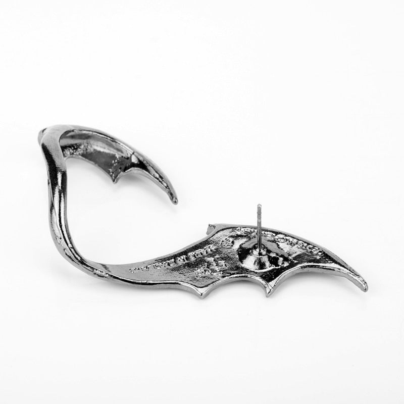 Gothic Punk Dragon Wing Cuff Ear Clip On Earrings