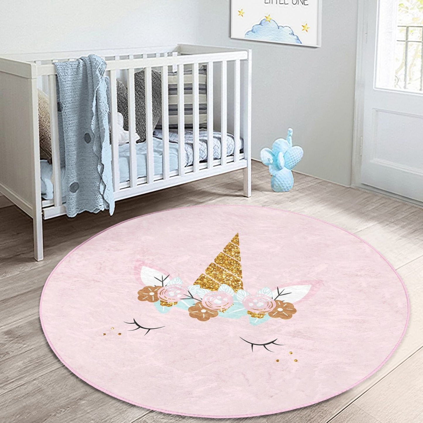 Pink Unicorn Baby Room Rug | Homeezone