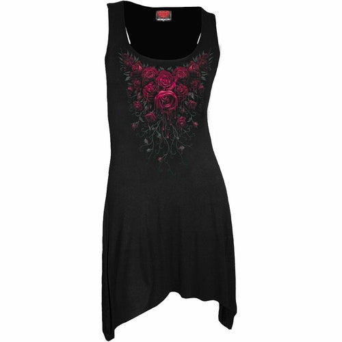 BLOOD ROSE - Goth Bottom Camisole Dress Black