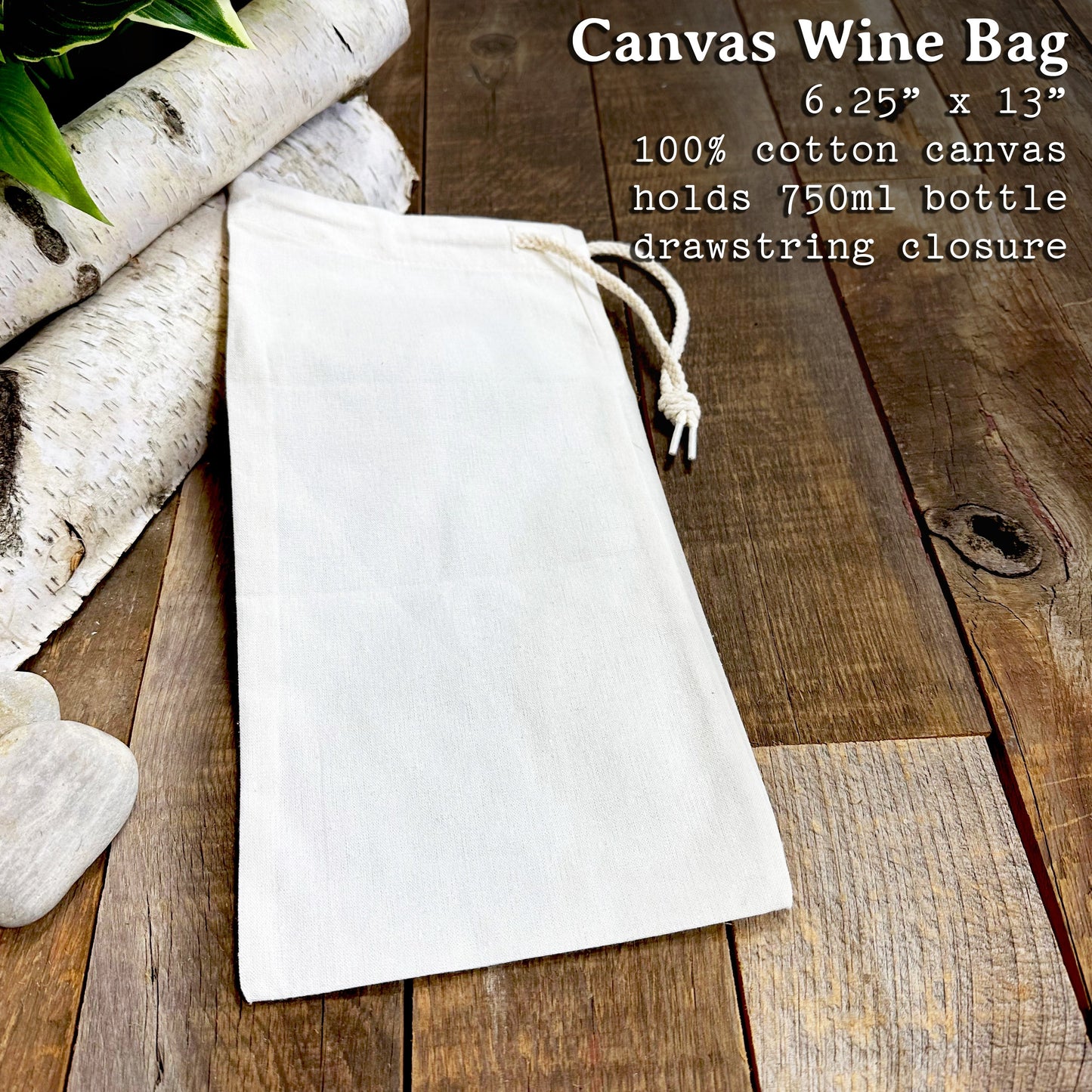 Cozy Book - Canvas Wine Bag