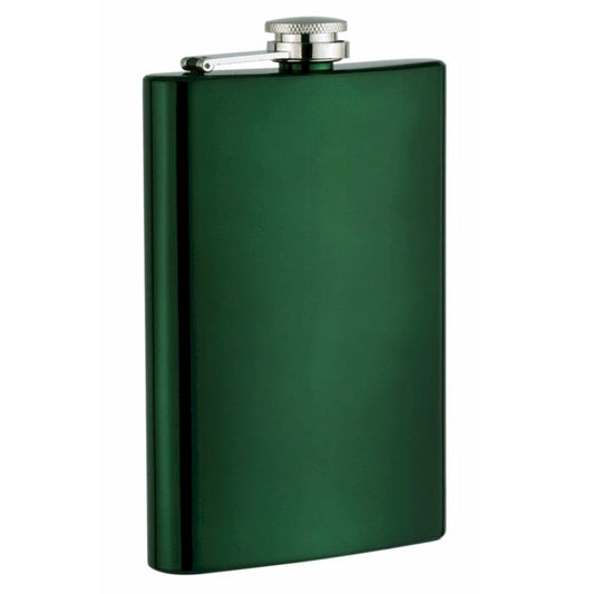 Green 8oz Hip Flask