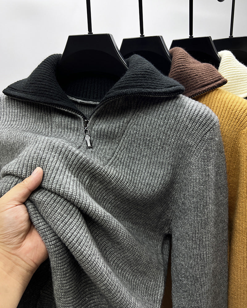 Men's High Collar Sweater