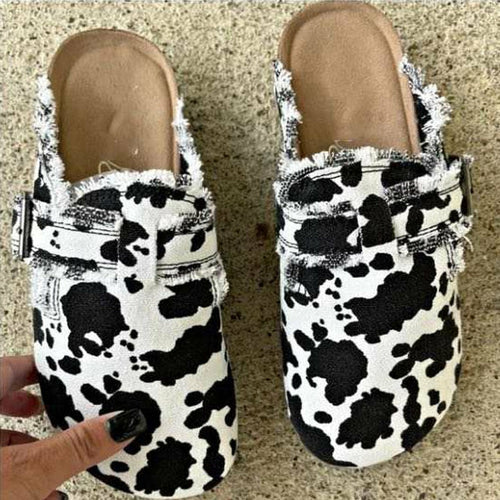 Flat Heel Round Toe Canvas Loafer Clogs