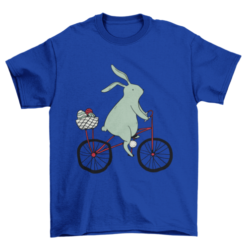 Easter bunny riding bike t-shirt design