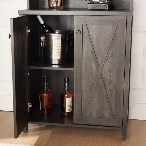 Kitchen Cabinet With Wine Rack In Dining Room